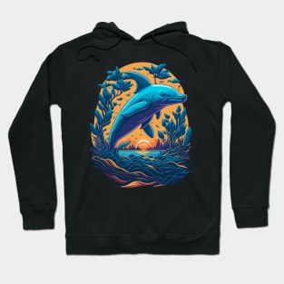 Dolphin and Sunset Hoodie